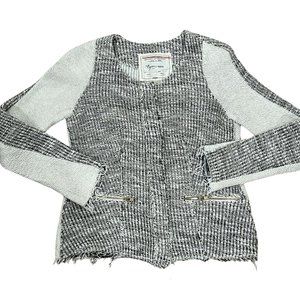 Anthropologie Cartannier Blazer Cardigan Sweater Tweed Long Sleeve Women's Sz XS